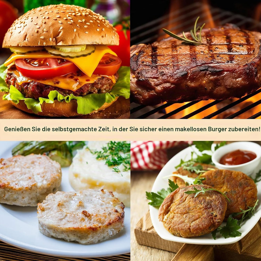 Burgerpresse & Smash Burger Presse aus Edelstahl, 304 Lebensmittelqualität, Verstellbare & Antihaft
