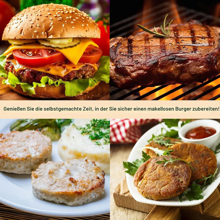 Burgerpresse & Smash Burger Presse aus Edelstahl, 304 Lebensmittelqualität, Verstellbare & Antihaft
