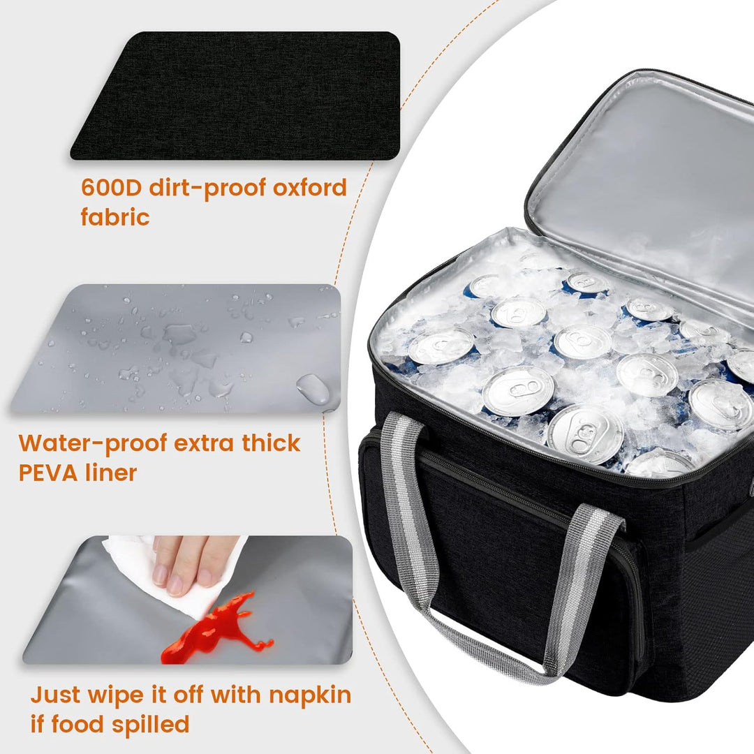 DUNSOO Kühltasche Klein, Kleine Kuhltasche fur Unterwegs, Kuhltaschen Faltbar, Thermotasche für Pick