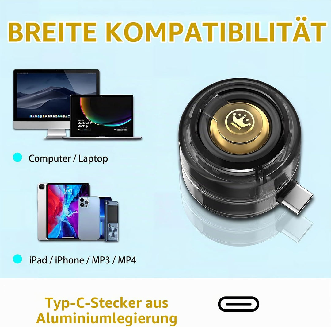 Tragbarer Mini-Lautsprecher, Typ-C Plug-in Verstärker für Telefon