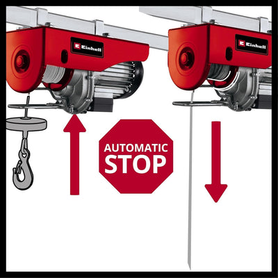 Einhell Seilhebezug TC-EH 500 (800 W, Bedienungsschalter mit Not-Aus, automatische Bremse, Endabscha