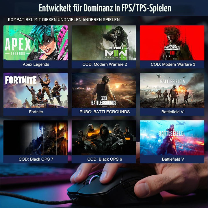 Joso AX200 Tastatur- und Mausadapter für N/Switch (alle Modelle) und PC-Tastaturkonverter für FPS-/T