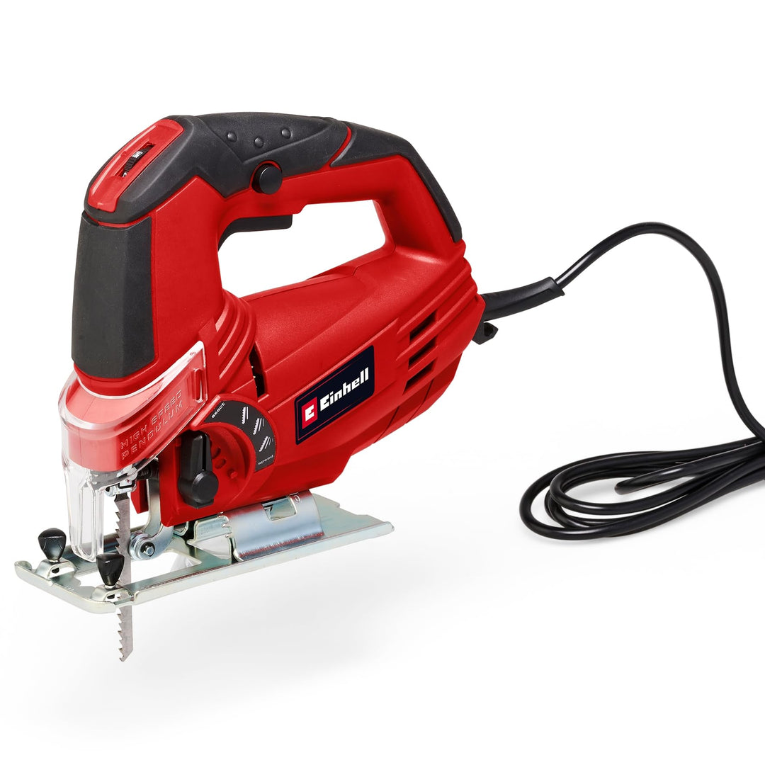 Einhell Stichsäge TC-JS 85 (620 W, max. 85 mm, 45° Schrägschnitt, Hubzahlregelung, 4-Stufen Pendelhu