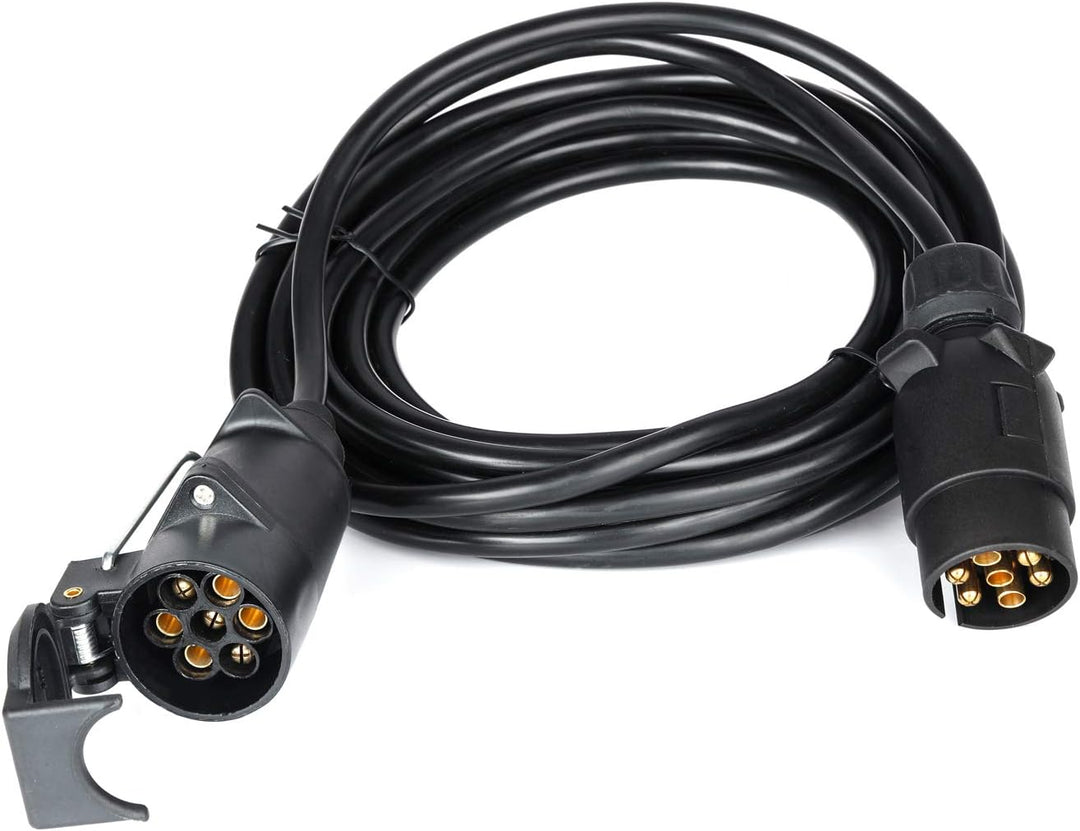 6M Anhänger Verlängerungskabel 7 polig mit Anhängerstecker Steckdose, 12V Anhänger Verlängerung Kabe