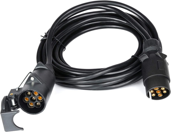 6M Anhänger Verlängerungskabel 7 polig mit Anhängerstecker Steckdose, 12V Anhänger Verlängerung Kabe