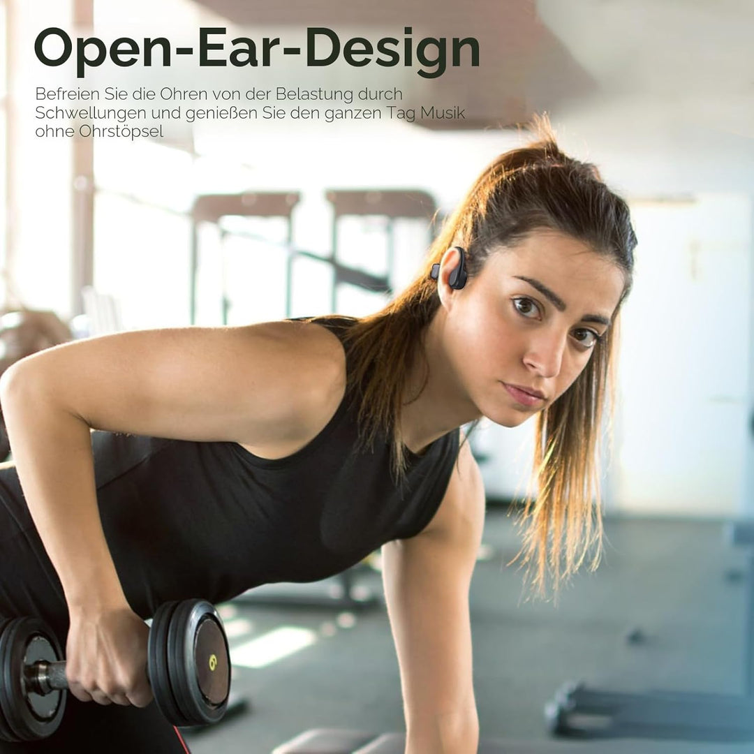 IFECCO Knochenschall Kopfhörer Bluetooth 5.4 - Open Ear Bone Conduction Kopfhörer Kabellos,IPX5 wass