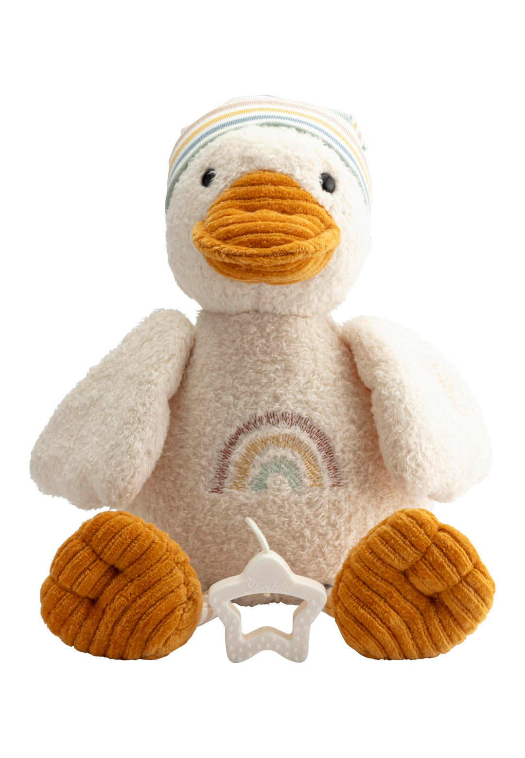 Sterntaler Spieluhr gross Ente Edda Lou, Kuscheltier mit Einschlafhilfe für Jungen und Mädchen, Melo