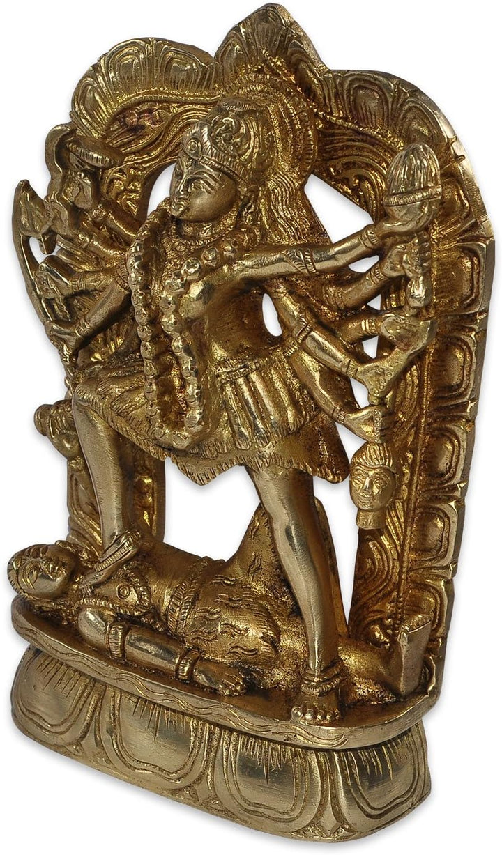 DakshCraft Göttin Kali Idol Statue Steht auf Shiv für zu Hause Dekor Geschenke antike Elemente Pooja