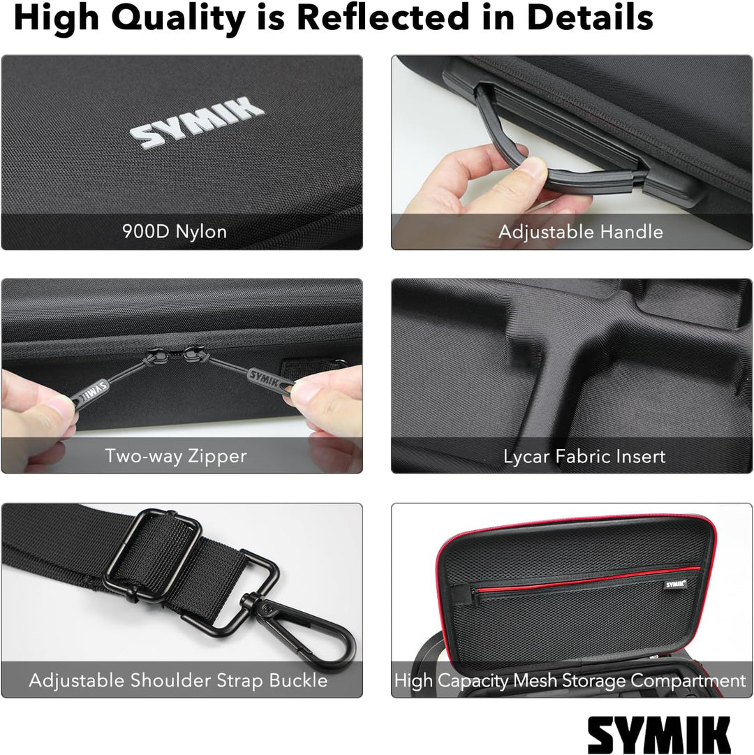 SYMIK Tasche für Insta360 X5 X4 Air, Wasserdicht, Stossfest, Kompakt, Reisetasche mit Schultergurt,