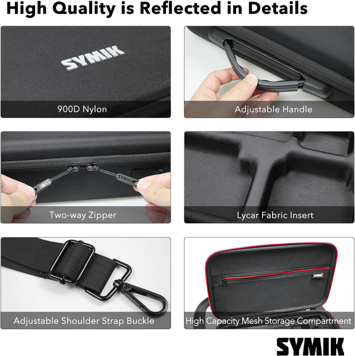 SYMIK Tasche für Insta360 X5 X4 Air, Wasserdicht, Stossfest, Kompakt, Reisetasche mit Schultergurt,