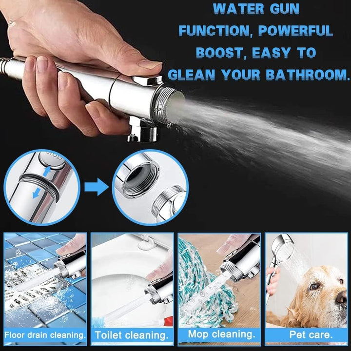 Duschkopf - Duschkopf mit Schlauch 2m - Regendusche Duschbrause Wassersparend Hochdruck mit 3 Strahl