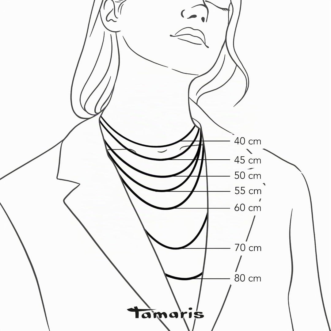 Tamaris Damen Halskette in Silber aus Edelstahl TJ-0001-N-45