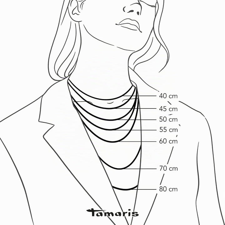 Tamaris Damen Halskette in Silber aus Edelstahl TJ-0001-N-45