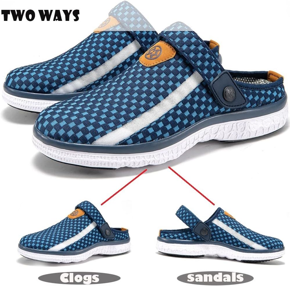 Unisex Clogs Hausschuhe Atmungsaktiv Mesh Pantoletten Sommer Beach Freizeit Schuhe rutschfest Weiche