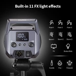 2 Pack GODOX LA150D LED Videolicht Kit, Litemons LED Continuous Light mit Softbox Lichtstative für F