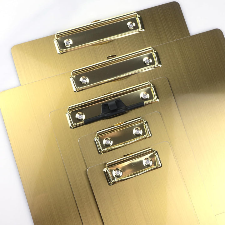 Magnetische Klemmbretter aus Edelstahl, Metallklemmbretter mit flachem 304-Clip, schwarze Tafeln für