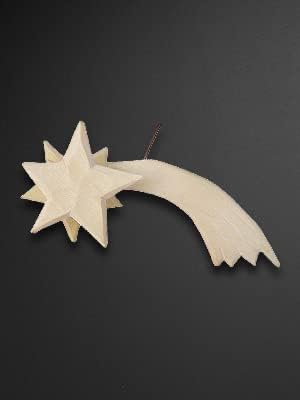 MaMeMi LEUCHTSTERN für Weihnachtskrippe/Krippen - Krippenzubehör aus Holz [HANDGEFERTIGT] elektrifiz