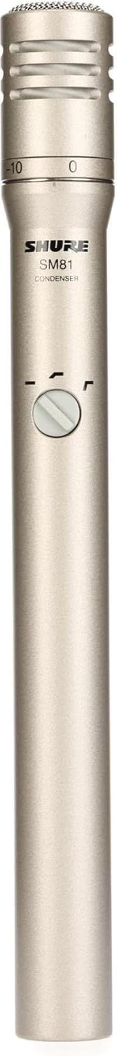 Shure SM81-LC Cardioid-Kondensatorinstrumentmikrofon für Gitarre, Klavier und Becken, umfasst Schwen