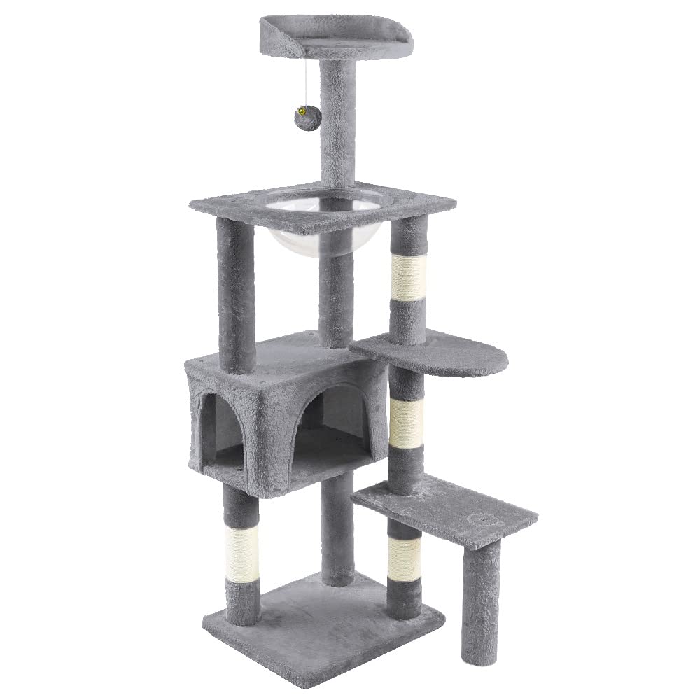 VOUNOT Kratzbaum Katzenbaum Gross XL, Stabiler Katzenkratzbaum mit Katzenhöhle, Sisal Säule, Plattfo