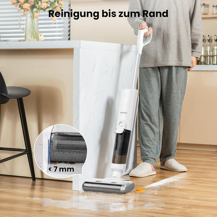 Proscenic F10 Pro Nass-Trockensauger, Saugwischer Smart 3 in 1, Leichtgewicht, Leise kabelloser Stau