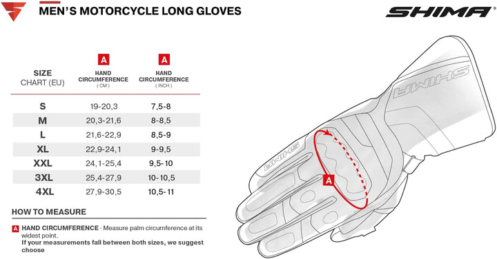 SHIMA Inverno Motorradhandschuhe Herren - Ganzjährig, wasserdichte, Touchscreen, Isolierte Handschuh