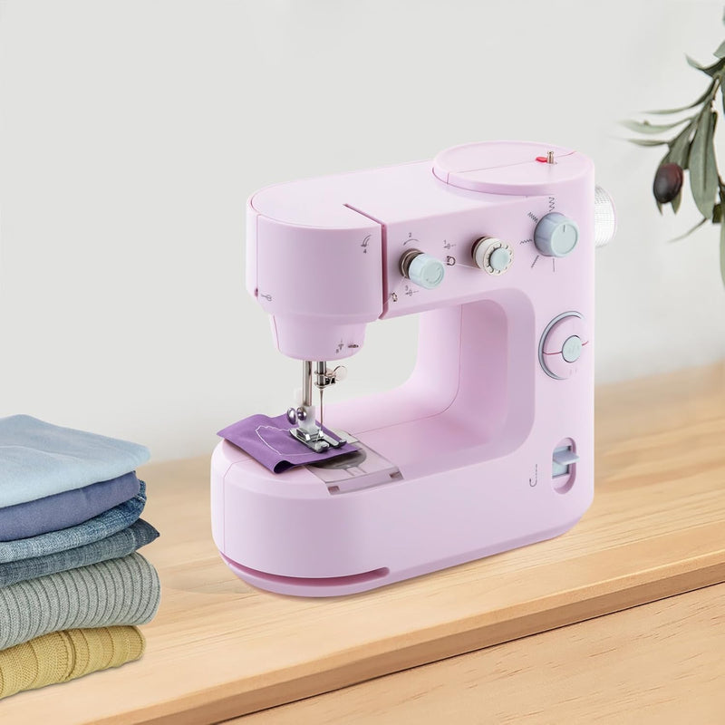 Nähmaschine, Nähmaschine Anfänger, Kindernähmaschine mit Fusspedal, 2 Betriebsarten, Zwei-Wege-Nähen