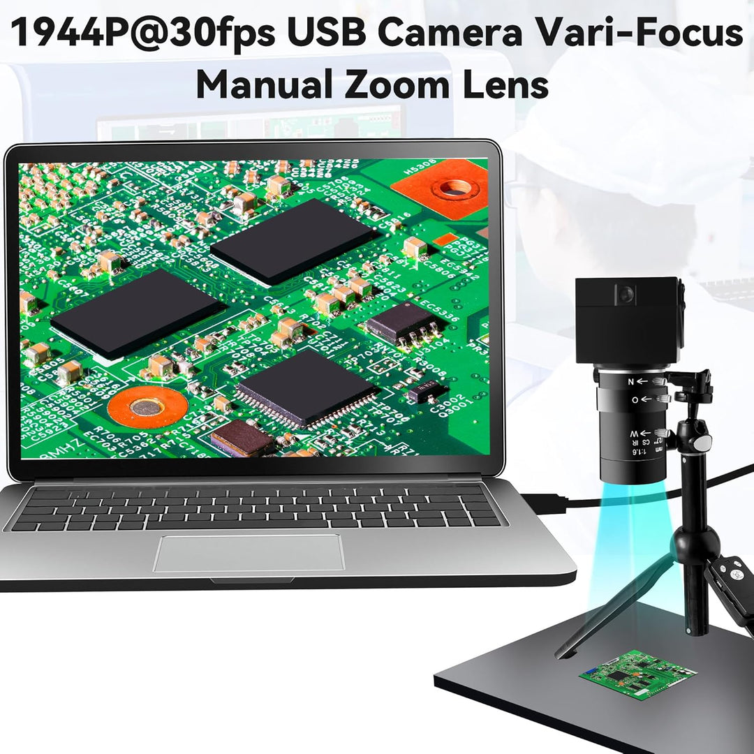 ELP 5 Megapixel USB Kamera CS Mount Webcam mit manuellem Fokus und 2,8–12 mm 4-Fach optischem Teleob