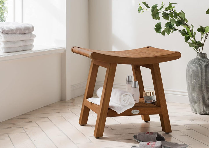 Destiny SPA & Living Badezimmerhocker Japan mit Zwischenboden Hocker Teak Japan