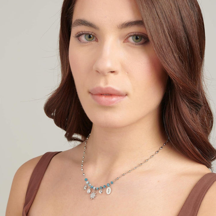 Brosway Chakra BHKN084 Star Woman Necklace in Steel with Crystals