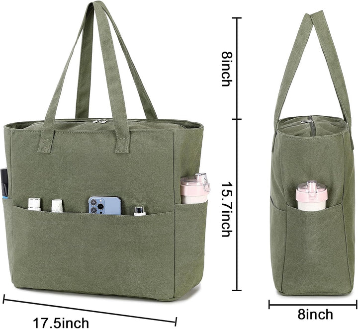 LEDAOU Grosse Strandtasche mit reissverschluss Damen Wasserdicht Umhängetasche Tragetasche shopper s