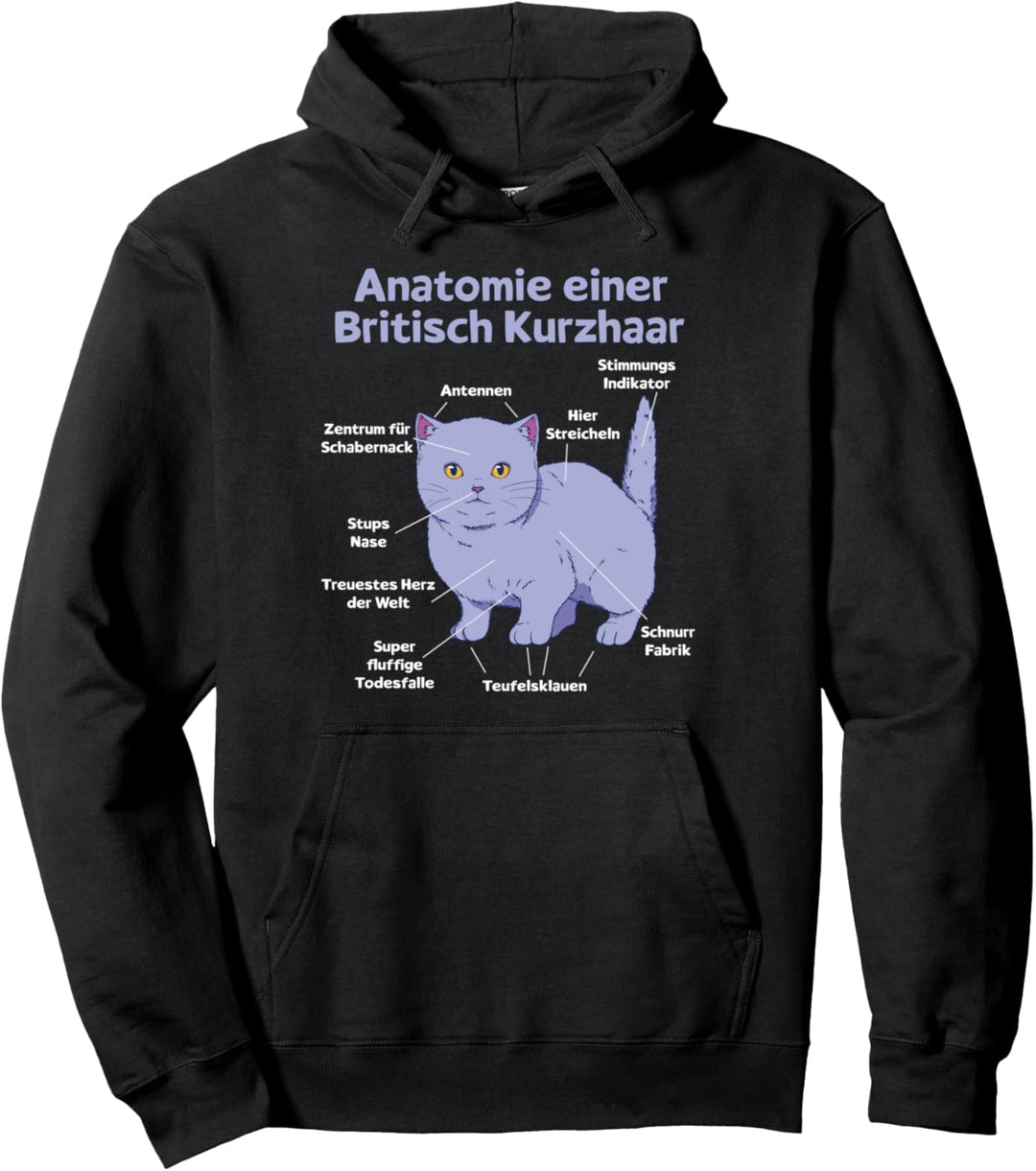 Anatomie einer Britisch Kurzhaar Katze Pullover Hoodie