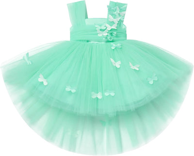 FYMNSI Baby Mädchen Prinzessin Kleid Blumenmädchenkleid Taufkleid Kleinkinder Schmetterling Festlich