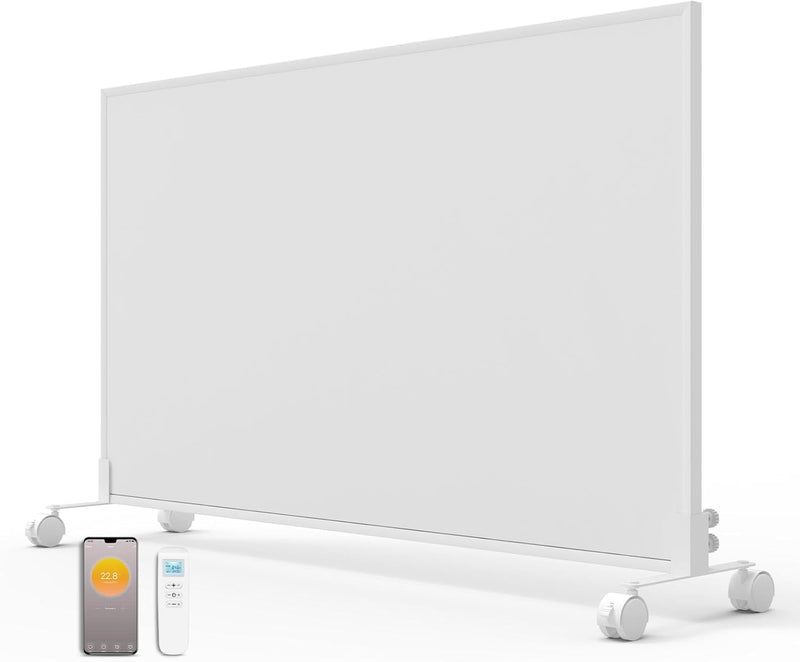 Infrarotheizung mit Thermostat - App Steuerung & Fernbedienung - 900 Watt - Elektroheizkörper - Infr