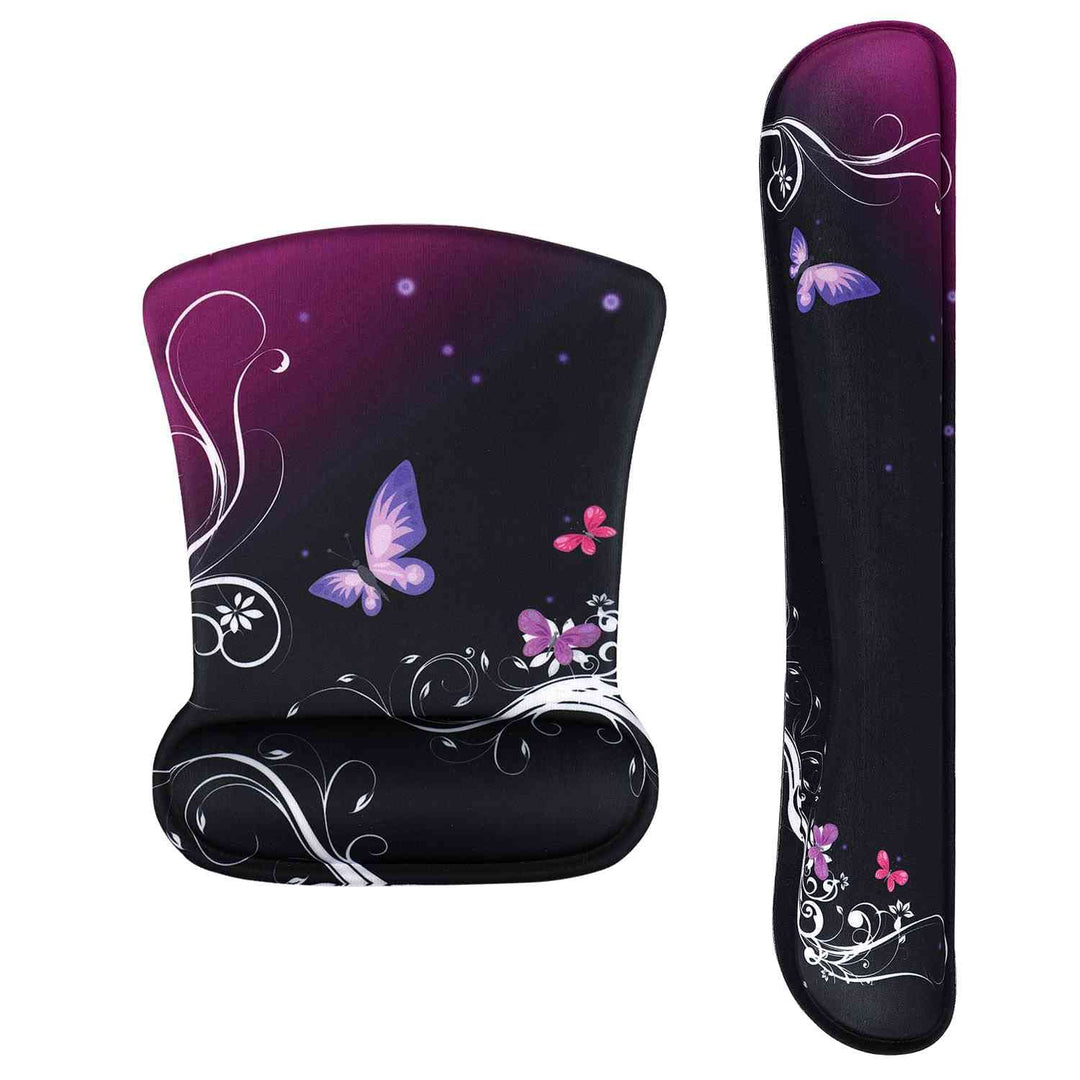 AOKSUNOVA Mauspad mit Handauflage Ergonomische Handgelenkauflage Set für Tastatur Handgelenkstütze M