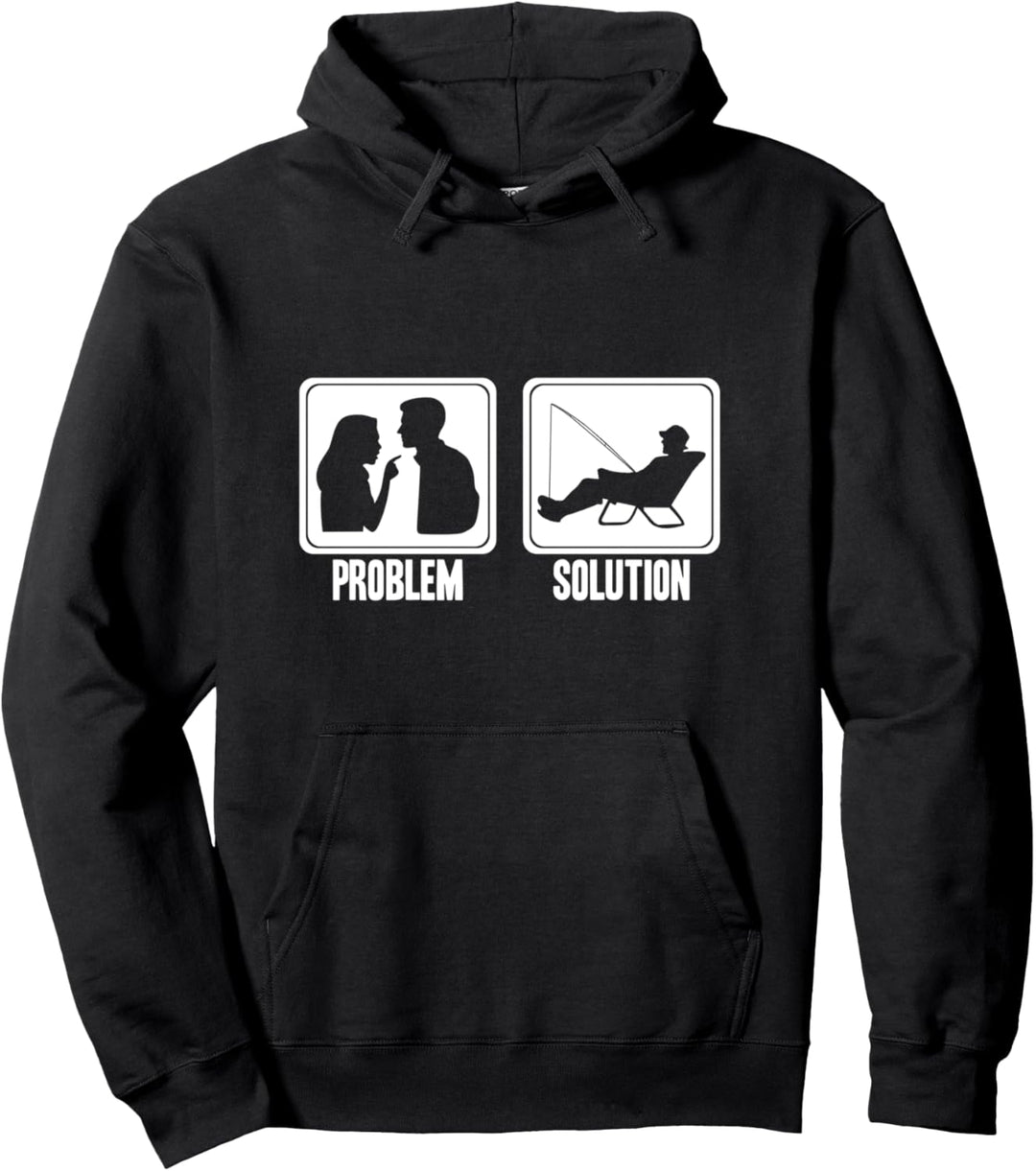 Fliegenfischen Problem und Lösung Fisher Outdoor See Rute Pullover Hoodie