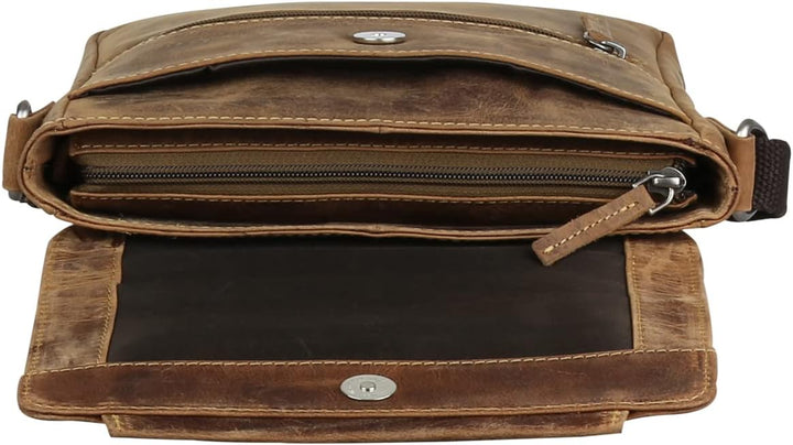 Greenburry Vintage Umhängetasche Leder 22 cm