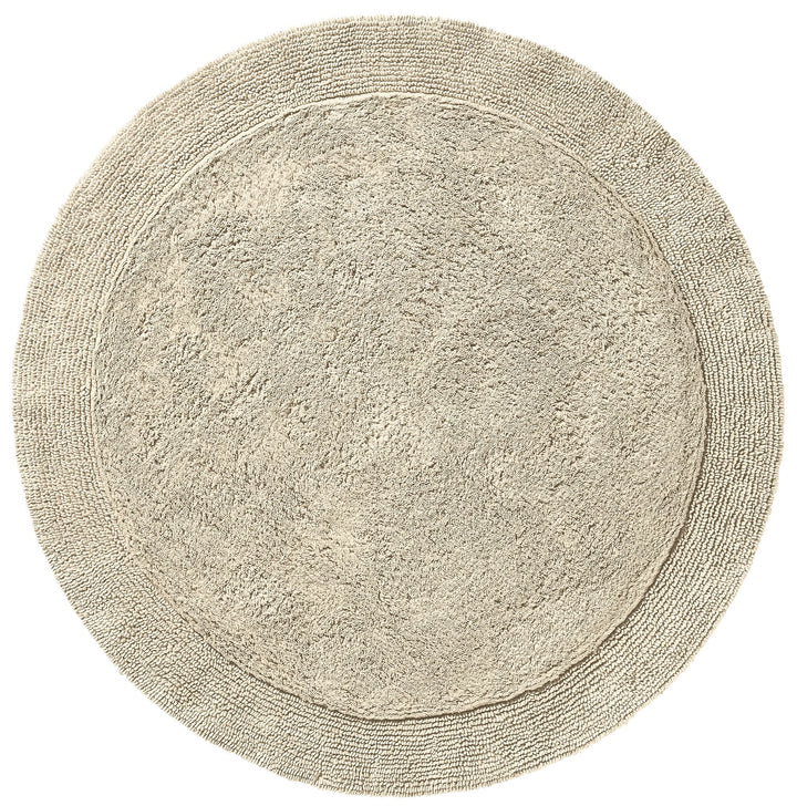 Erwin Müller Badematte, Badteppich Uni Serie Stuttgart beige Grösse rund: 90 cm Ø - extra dick, hohe