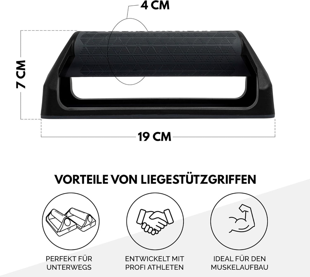 GORNATION Liegestützgriffe, Push Up Bars mit Silikongriff & rutschfester Gummibasis, Leicht & Transp