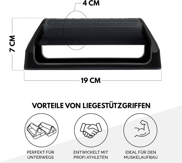 GORNATION Liegestützgriffe, Push Up Bars mit Silikongriff & rutschfester Gummibasis, Leicht & Transp