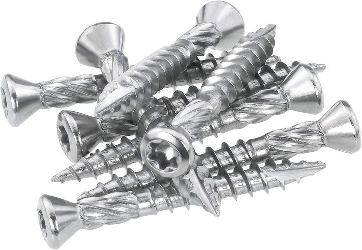 SCREW REBEL Terrassenschrauben 5 x 40 mm - 200 Stück - Edelstahl gehärtet martensitisch mit Zulassun