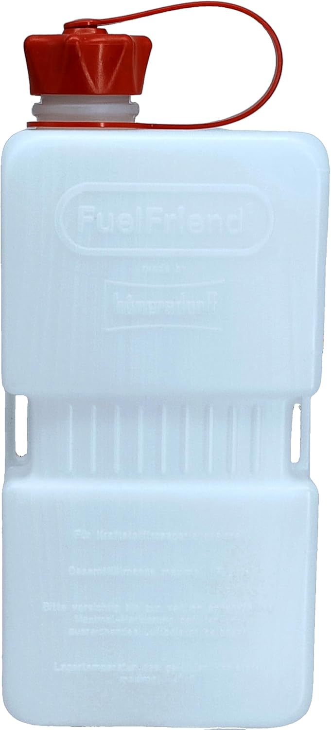 FuelFriend®-PLUS CLEAR 1,5 Liter - Klein-Benzinkanister Mini-Reservekanister - im Doppelpack