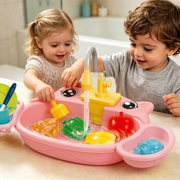 Spielwaschbecken für Kinder Küchen-Wasserspielzeug-Set | Kinderwaschbecken zum Lernen im Park Mädche