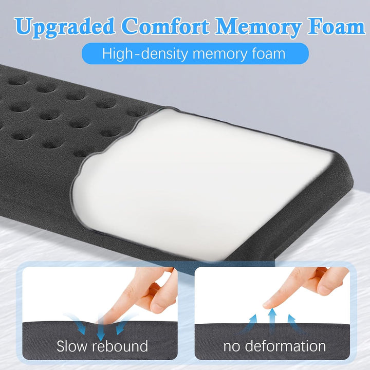 2 Stück L-Förmige Handballenauflage Tastatur, Memory Foam Handauflage Tastatur, Rutschfeste Ergonomi