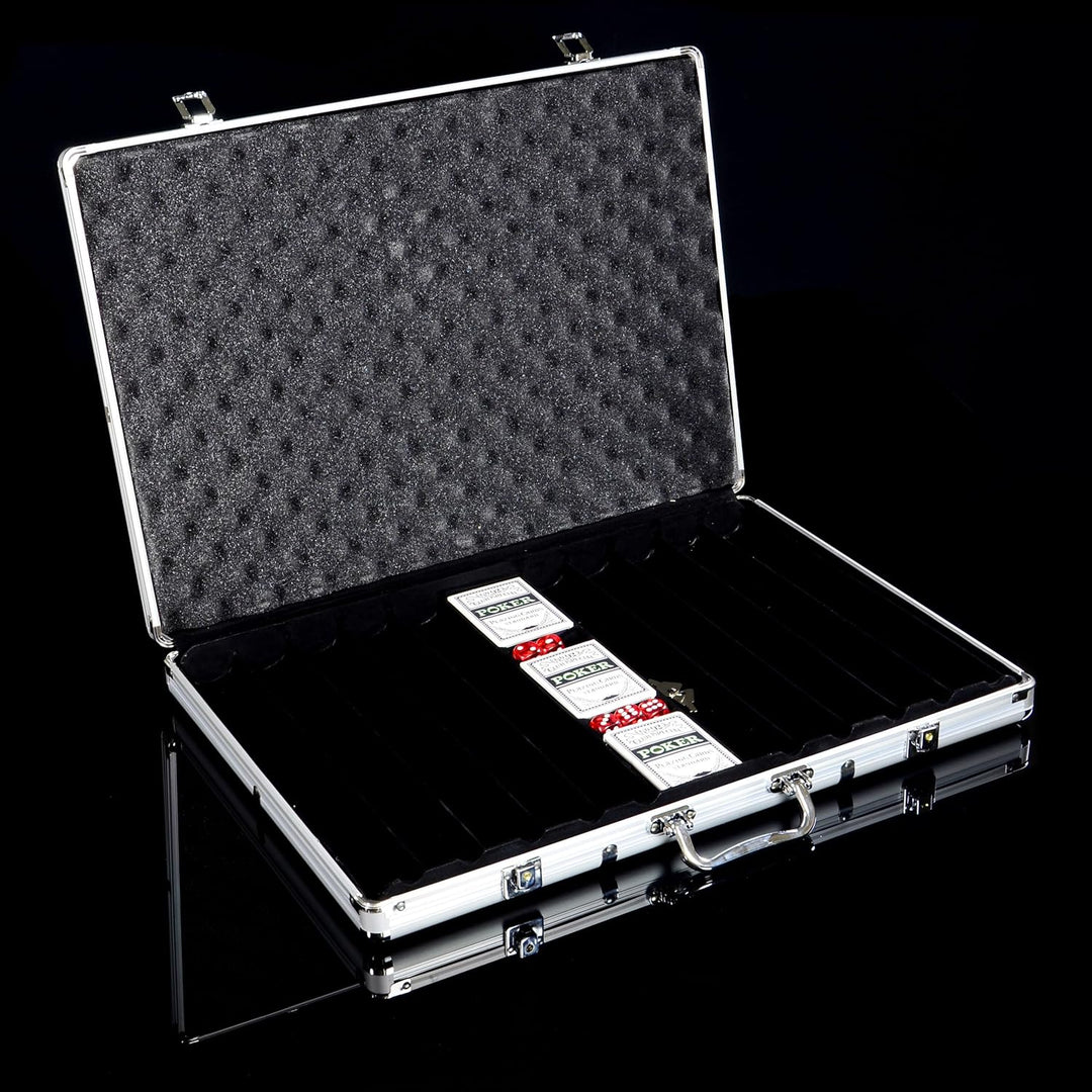 Nexos Trading Pokerkoffer leer + Poker Zubehör für bis zu 1000 Pokerchips