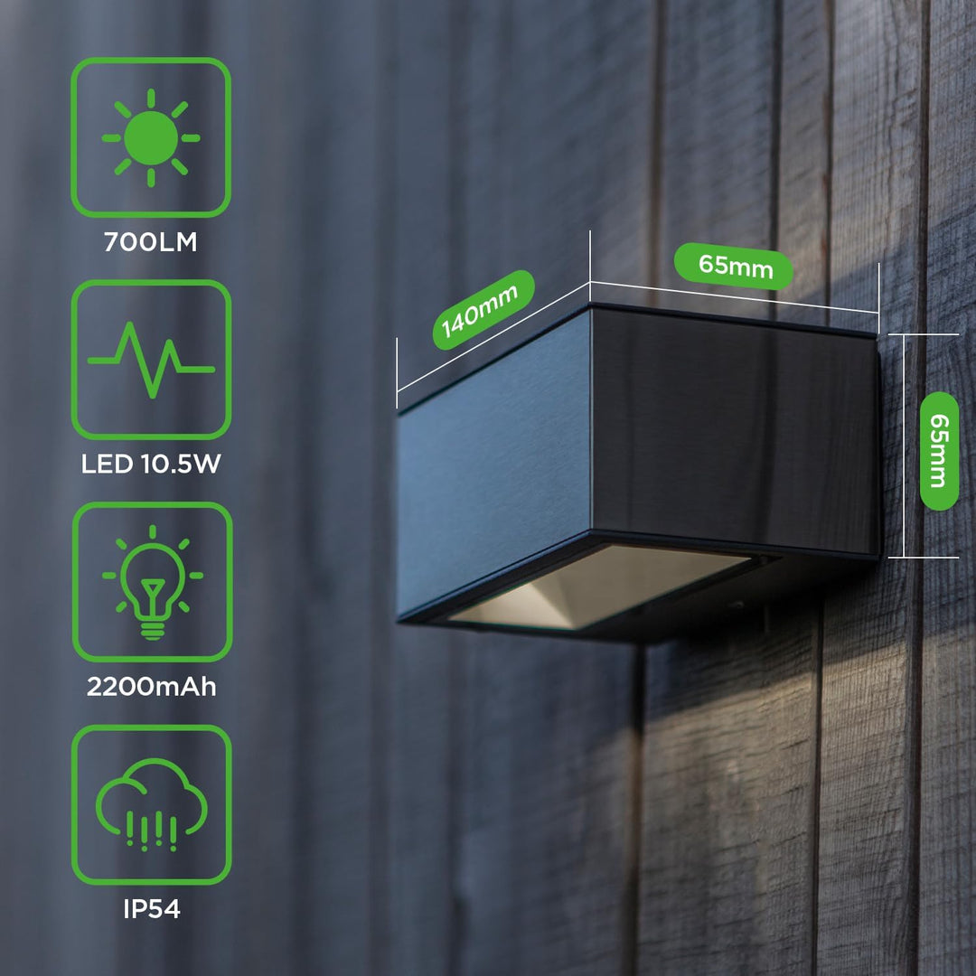 Lutec GEMINI ST1891 S LED-Aussenwandleuchte 10.5W Edelstahl