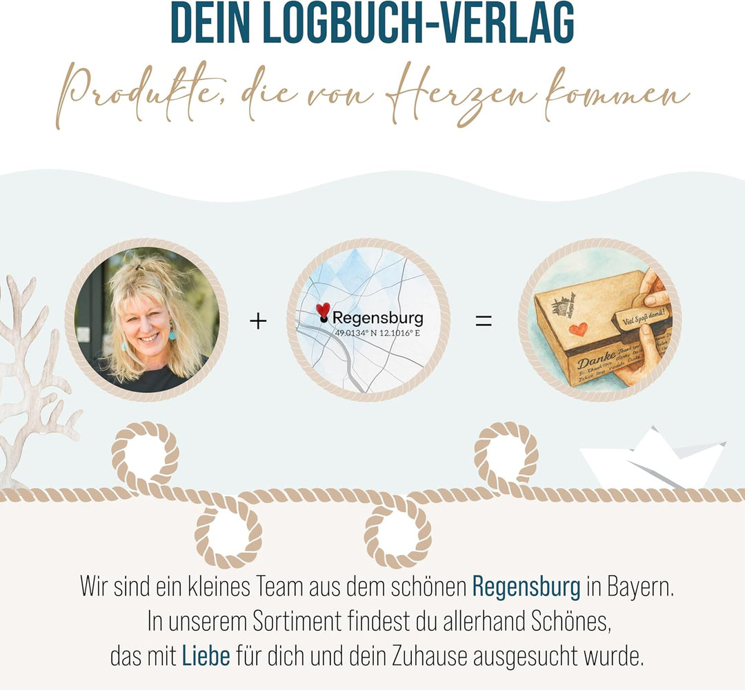 Logbuch-Verlag 10 Weihnachtskarten DIN A6 inkl. Kuverts + Weihnachtsbaum Miniatur aus Holz - Geschen