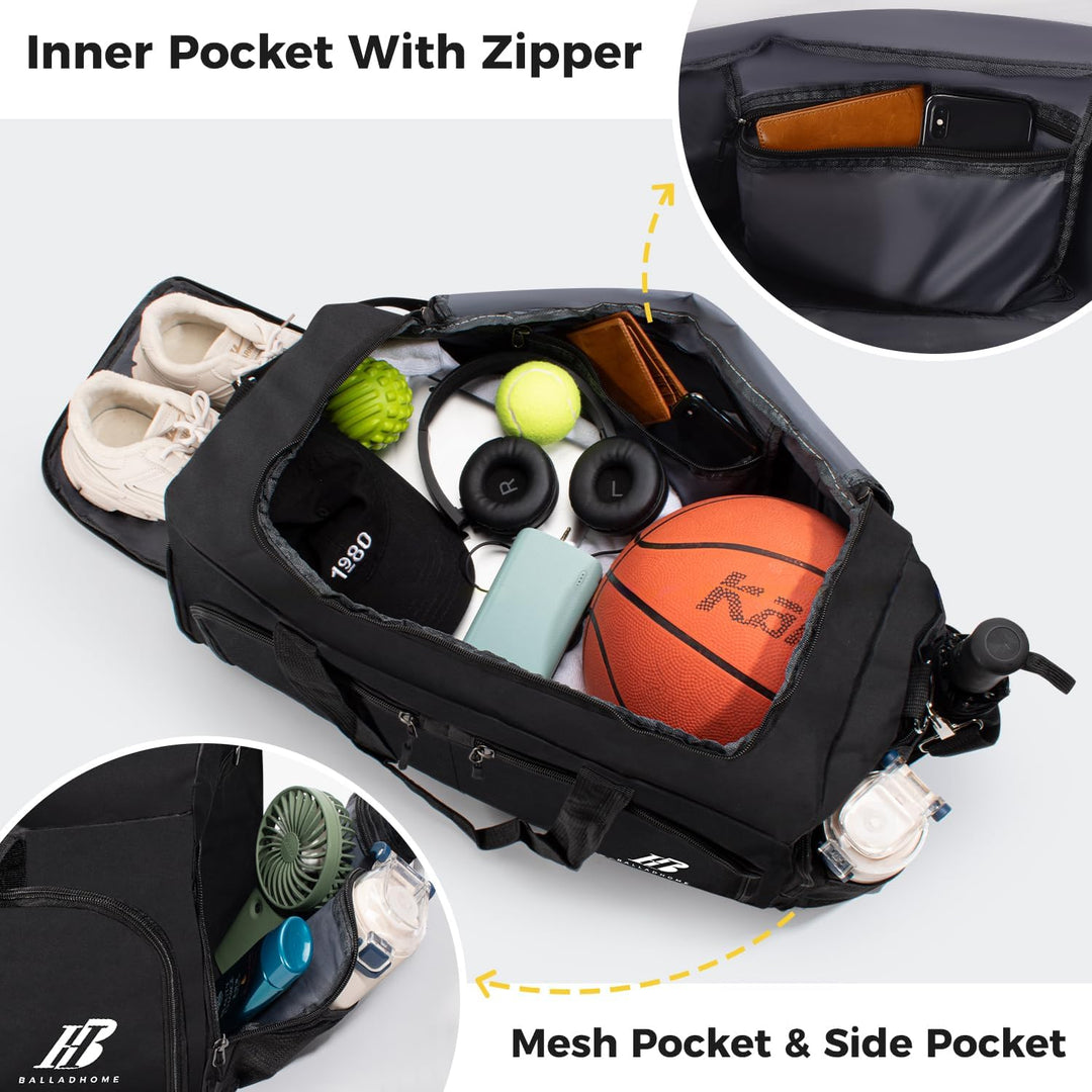 Sporttasche Reisetasche für Damen und Herren Trainingstasche Gym Bag mit Schuhfach und Nassfach Duff