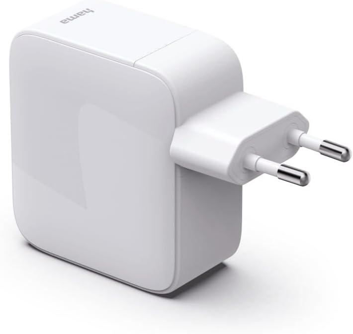 Hama GaN-Schnellladegerät, 30 W, 2X USB-C, ausziehbares USB-C-Kabel, Power Delivery, PD, USB-C-Ladeg