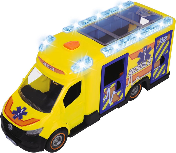 Dickie Toys - Rettungswagen Mercedes-Benz Sprinter (34,5 cm) - grosses Spielzeugauto mit Sirene, Bla