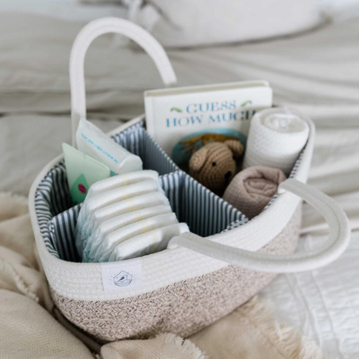 OrganiHaus Wickelkorb | Wickelorganiser | Babykorb | Windel Organizer | Windel Caddy Organizer | Win